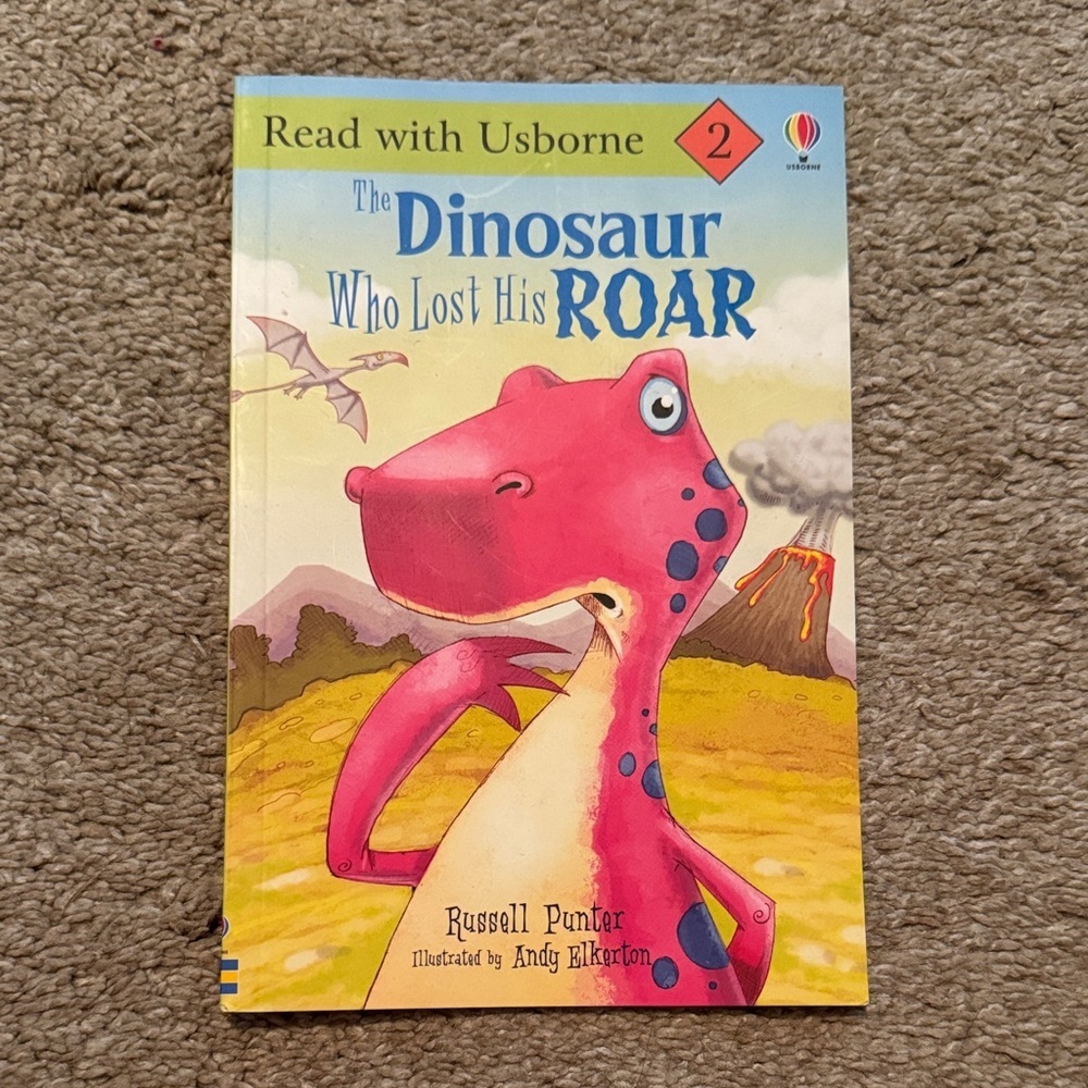 Born Usborne Children's Book with Pink Dinosaur